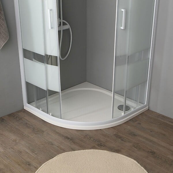 KIAMAMI VALENTINA - Cabine De Douche Incurvée 90X90 Crystal 4 Mm Sérigraphié | Venere - large