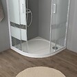 KIAMAMI VALENTINA - Cabine De Douche Incurvée 90X90 Crystal 4 Mm Sérigraphié | Venere - vignette