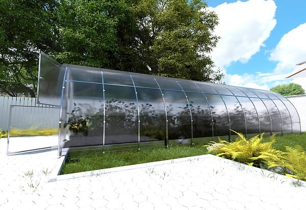 KLASIKA GREENHOUSES - Serre de jardin KLASIKA EASY 3 x 8 m (24 m²), 6 mm avec revêtement en polycarbonate - large