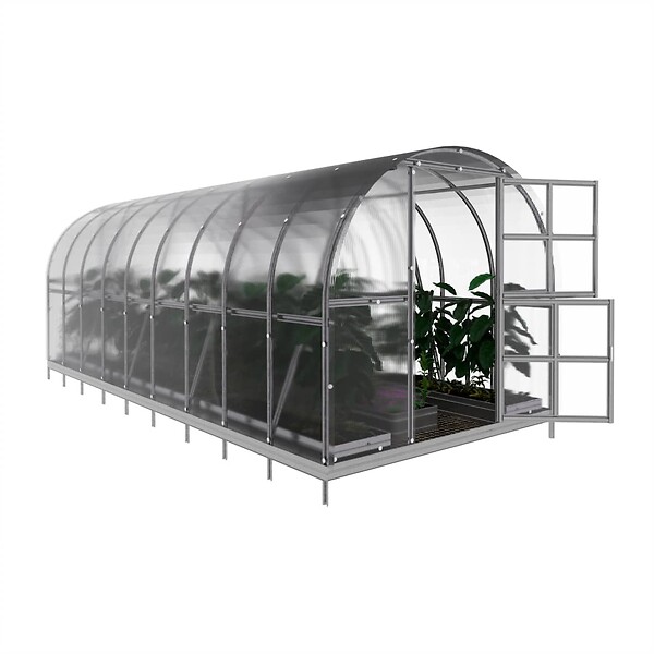 KLASIKA GREENHOUSES - Serre de jardin KLASIKA ARCH 3 x 6 m (18 m²), 6 mm avec revêtement en polycarbonate - large