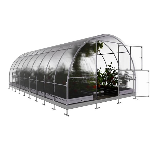KLASIKA GREENHOUSES - Serre de jardin - KLASIKA TUBE 3 x 6 m (18 m²), 6 mm avec revêtement en polycarbonate KLASIKA GREENHOUSES - large