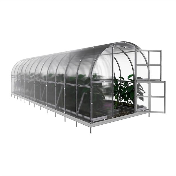 KLASIKA GREENHOUSES - Serre de jardin KLASIKA ARCH 3 x 8 m (24 m²), 6 mm avec revêtement en polycarbonate - large