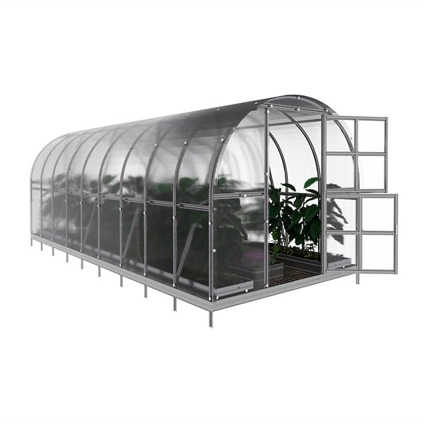 KLASIKA GREENHOUSES - Serre de jardin KLASIKA ARCH 3 x 6 m (18 m²), 4 mm avec revêtement en polycarbonate - large