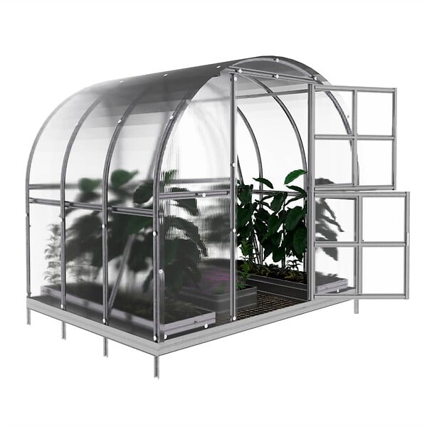 KLASIKA GREENHOUSES - Serre de jardin KLASIKA ARCH 3 x 2 m (6 m²), 6 mm avec revêtement en polycarbonate - large