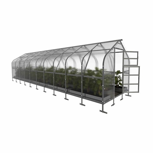 KLASIKA GREENHOUSES - Serre de jardin KLASIKA*DROP 25m2, 2,5m x 10m, 6 mm avec revêtement en polycarbonate - large