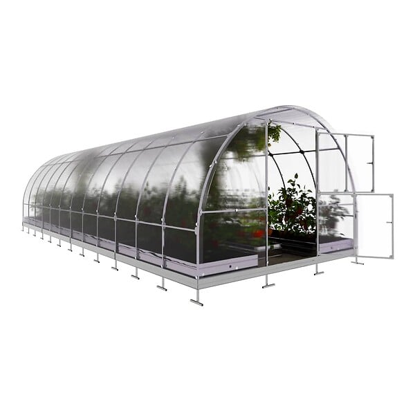 KLASIKA GREENHOUSES - Serre de jardin KLASIKA TUBE 3 x 8 m (24 m²) - 4 mm avec revêtement en polycarbonate KLASIKA GREENHOUSES - large