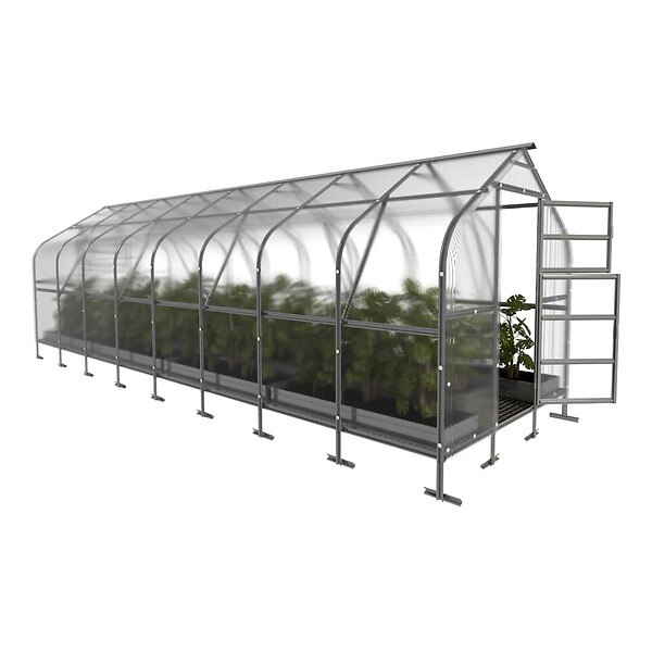 KLASIKA GREENHOUSES - Serre de jardin KLASIKA*DROP 20m2, 2,5m x 8m, 4 mm avec revêtement en polycarbonate - large