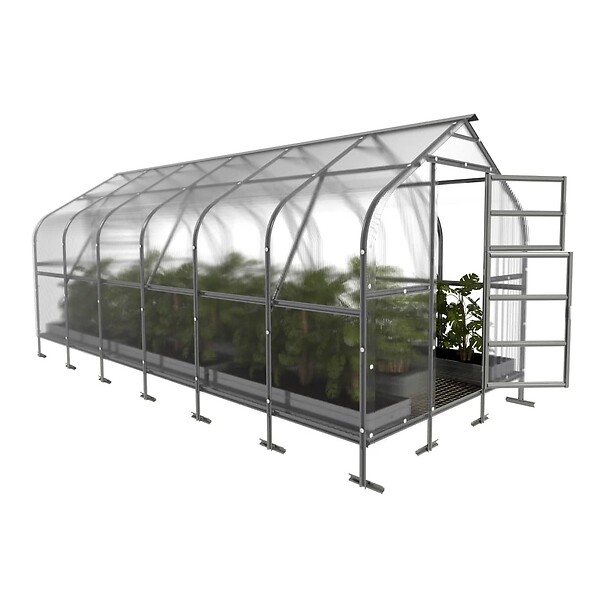 KLASIKA GREENHOUSES - Serre de jardin KLASIKA*DROP 15m2, 2,5m x 6m, 4 mm avec revêtement en polycarbonate - large