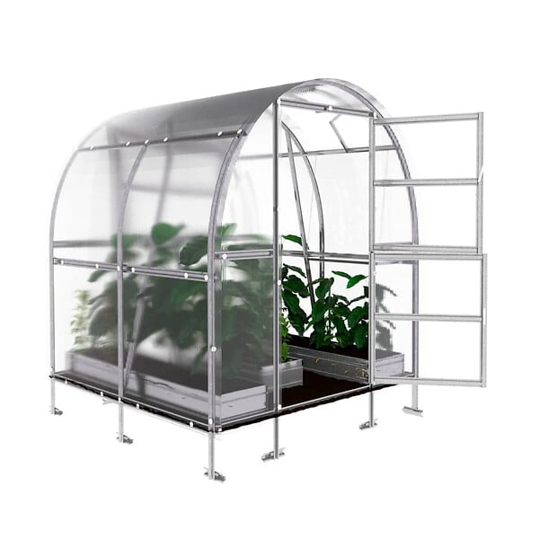 KLASIKA GREENHOUSES - Serre de jardin KLASIKA SLIM 2 x 2 m (4 m²) , 4 mm avec revêtement en polycarbonate - large