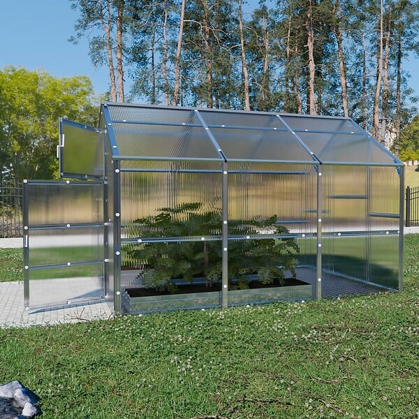 KLASIKA GREENHOUSES - Serre de jardin KLASIKA BERNARD 2,35 x 3 m (7,05 m²), 4 mm avec revêtement en polycarbonate - large