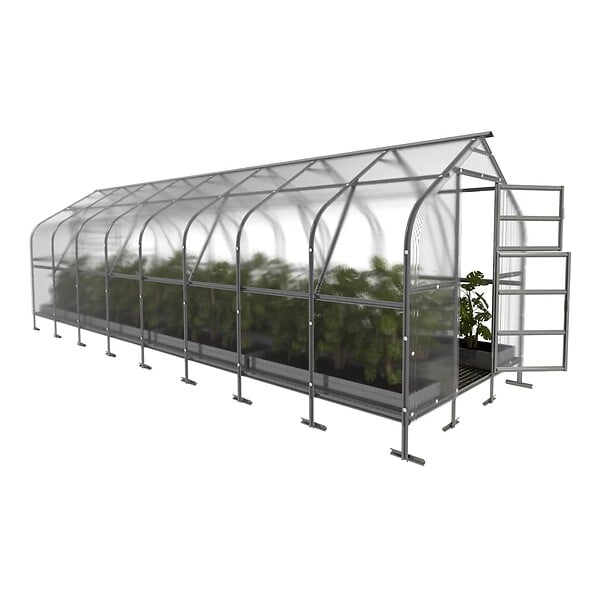 KLASIKA GREENHOUSES - Serre de jardin KLASIKA*DROP 20m2, 2,5m x 8m, 6 mm avec revêtement en polycarbonate - large
