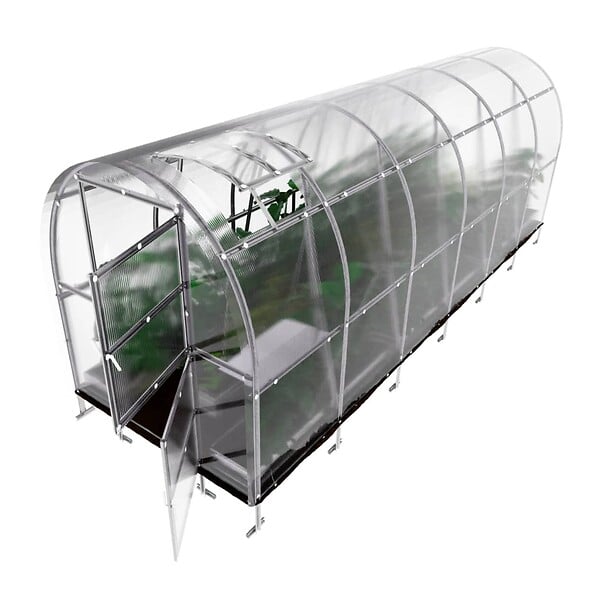 KLASIKA GREENHOUSES - Serre de jardin KLASIKA SLIM 2 x 6 m (12 m²) , 6 mm avec revêtement en polycarbonate - large