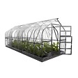 KLASIKA GREENHOUSES - Serre de jardin KLASIKA Standard 15m2, 2,5m x 6m, 6 mm avec revêtement en polycarbonate (Avec 3 toits ouvrants automatiques) - vignette