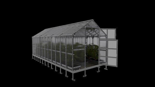 KLASIKA GREENHOUSES - Serre de jardin -  KLASIKA HOUSE 2,35 x 6,12 m (14,38 m²), 6 mm avec revêtement en polycarbonate KLASIKA GREENHOUSES - large