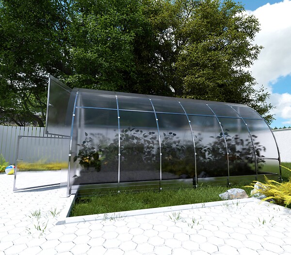 KLASIKA GREENHOUSES - Serre de jardin KLASIKA EASY 3 x 4 m (12 m²), 6 mm avec revêtement en polycarbonate - large