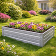 KLASIKA GARDEN - Jardinière surélevée KLASIKA GARDEN, acier galvanisé, 50 x 95 x 20 cm - vignette