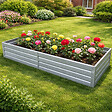 KLASIKA GARDEN - Jardinière surélevée KLASIKA GARDEN, acier galvanisé, 75 x 150 x 20 cm - vignette