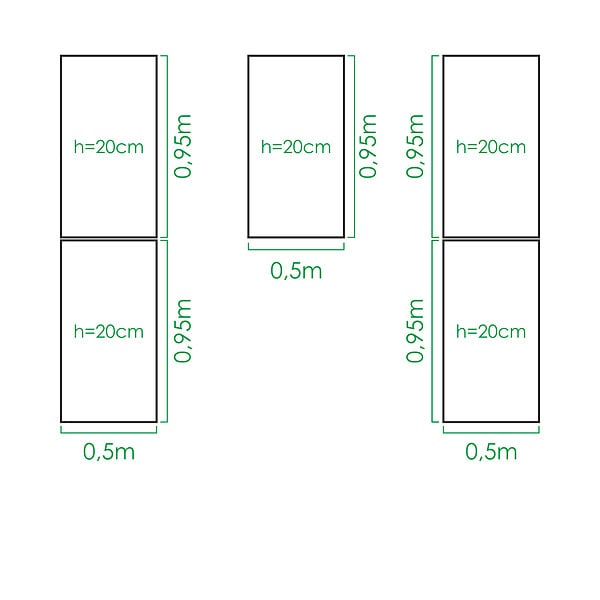 KLASIKA GREENHOUSES - Kit de jardinière surélevées pour une serre 2,5x2 m, acier galvanisé, Klasika Greenhouses - large
