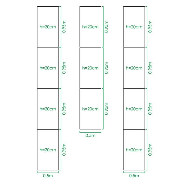 KLASIKA GREENHOUSES - Kit de jardinière surélevées pour une serre 2,5x4 m, acier galvanisé, Klasika Greenhouses - large