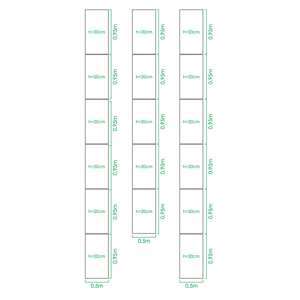 KLASIKA GREENHOUSES - Kit de jardinière surélevées pour une serre 2,5x6 m, acier galvanisé, Klasika Greenhouses - large