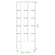 KLASIKA GREENHOUSES - Kit de jardinière surélevées pour une serre 2,5x6 m, acier galvanisé, Klasika Greenhouses - vignette
