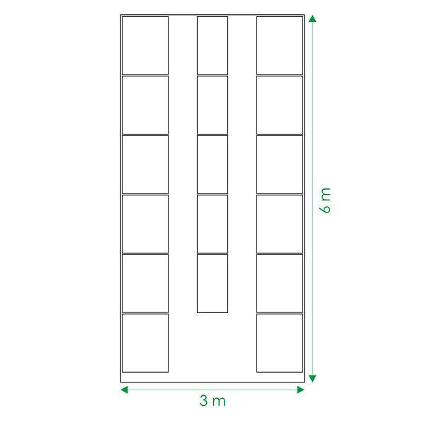 KLASIKA GREENHOUSES - Kit de jardinière surélevées pour une serre 3x6 m, acier galvanisé, Klasika Greenhouses - large