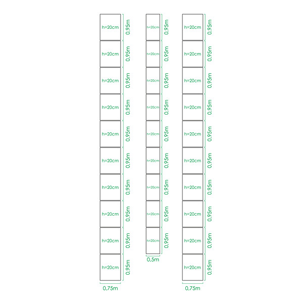 KLASIKA GREENHOUSES - Kit de jardinière surélevées pour une serre 3x10 m, acier galvanisé, Klasika Greenhouses - large