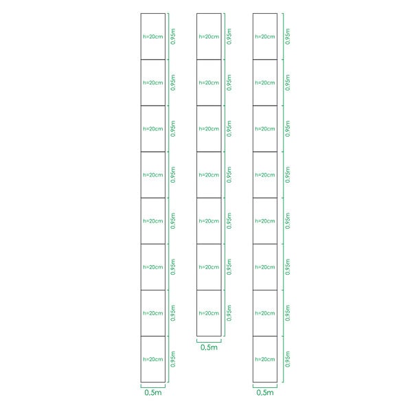 KLASIKA GREENHOUSES - Kit de jardinière surélevées pour une serre 2,5x8 m, acier galvanisé, Klasika Greenhouses - large