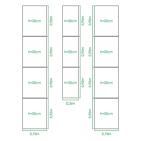 KLASIKA GREENHOUSES - Kit de jardinière surélevées pour une serre 3x4 m, acier galvanisé, Klasika Greenhouses - large