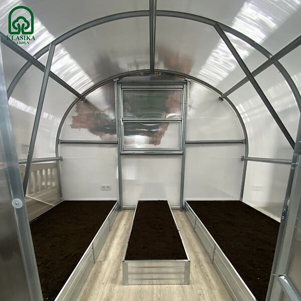 KLASIKA GREENHOUSES - Kit de jardinière surélevées pour une serre 3x2 m, acier galvanisé, Klasika Greenhouses - large