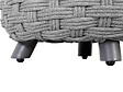 HESPERIDE - Pouf Obbae pour salon de jardin, en maille synthétique graphite - Hespéride - vignette
