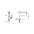 JACOB DELAFON - Robinet de cuisine Louise chrome - vignette
