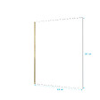 AURLANE - Paroi de douche à l'italienne 160x200 cm verre trempé 8 mm - Or Doré Brossé - FREEDOM 2 GOLD - vignette