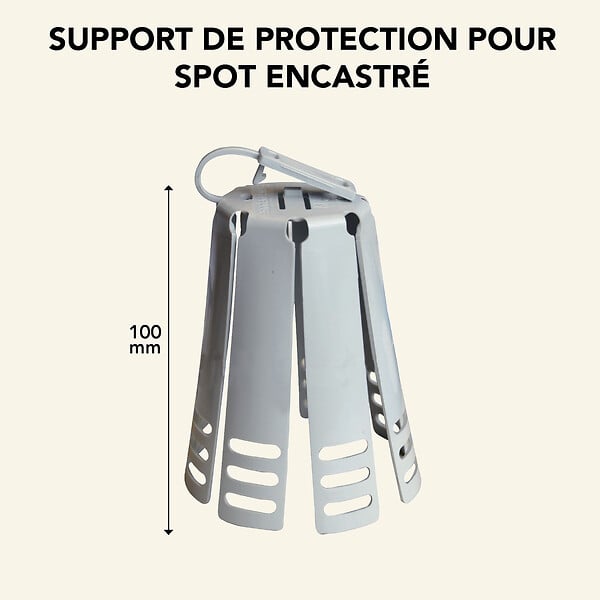 TIBELEC - Lot de 3 support protecteur pour spot encastré - large