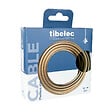 TIBELEC - Câble plat PVC luminaire - Doré - 3m - vignette