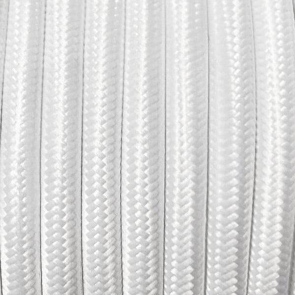 TIBELEC - Câble tissu pour luminaire - 2x0,75mm2 - Blanc - 4m - large