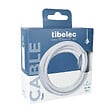 TIBELEC - Câble tissu pour luminaire - 2x0,75mm2 - Blanc - 4m - vignette