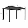 CONCEPT USINE - Pergola bioclimatique structure et lames orientables en aluminium noir 4x3m RHODES - vignette