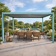 CONCEPT USINE - Pergola bioclimatique structure et lames orientables en aluminium vert 4x3m RHODES - vignette