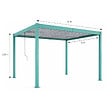CONCEPT USINE - Pergola bioclimatique structure et lames orientables en aluminium vert 4x3m RHODES - vignette