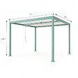 CONCEPT USINE - Pergola bioclimatique structure aluminium vert lames orientables 3x3m CORFU - vignette