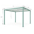 CONCEPT USINE - Pergola bioclimatique structure et lames orientables en aluminium vert 3x3m RHODES - vignette