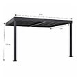 CONCEPT USINE - Pergola bioclimatique adossée en aluminium noir 3x3m SIFNOS - vignette