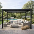 CONCEPT USINE - Pergola bioclimatique aluminium et acier lames orientables 3x3m CORFU - vignette