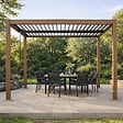 CONCEPT USINE - Pergola bioclimatique structure et lames orientables en aluminium vert 3x3m RHODES - vignette