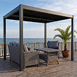 CONCEPT USINE - Pergola bioclimatique structure et lames orientables en aluminium 3x3m RHODES - vignette
