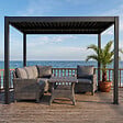 CONCEPT USINE - Pergola bioclimatique structure et lames orientables en aluminium 3x3m RHODES - vignette