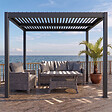 CONCEPT USINE - Pergola bioclimatique structure et lames orientables en aluminium 3x3m RHODES - vignette