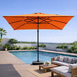 CONCEPT USINE - Parasol rectangulaire 3x4m déporté rotatif orange en aluminium CESARE $ - vignette