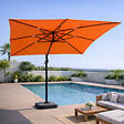 CONCEPT USINE - Parasol rectangulaire 3x4m déporté rotatif orange en aluminium CESARE $ - vignette